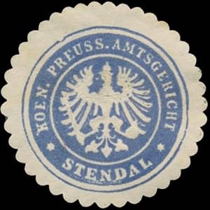 Bild des Verkufers fr Siegelmarke K.Pr. Amtsgericht Stendal zum Verkauf von Veikkos