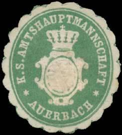 Seller image for Siegelmarke K.S. Amtshauptmannschaft Auerbach for sale by Veikkos
