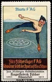 Imagen del vendedor de Reklamemarke Kugellager FAG fr Schlittschuhe a la venta por Veikkos