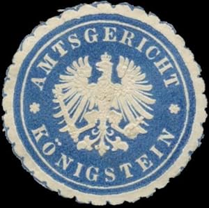 Seller image for Siegelmarke Amtsgericht Knigstein for sale by Veikkos