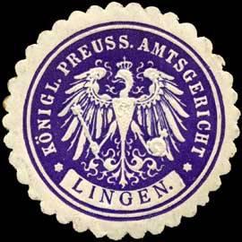 Seller image for Siegelmarke Kniglich Preussisches Amtsgericht - Lingen for sale by Veikkos