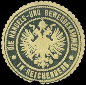 Bild des Verkufers fr Siegelmarke Die Handel- und Gewerbekammer in Reichenberg/Bhmen zum Verkauf von Veikkos