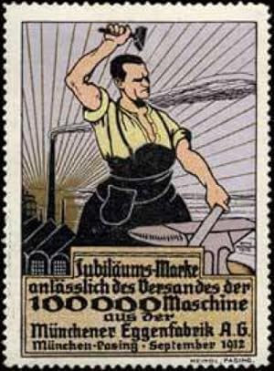 Imagen del vendedor de Reklamemarke 100.000 Maschinen fr die Landwirtschaft a la venta por Veikkos