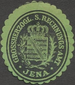 Image du vendeur pour Siegelmarke Gr. S. Rechnungs-Amt Jena mis en vente par Veikkos