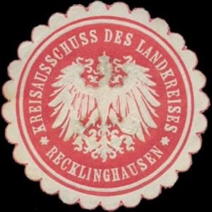 Seller image for Siegelmarke Kreisausschuss des Landkreises Recklinghausen for sale by Veikkos