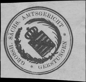 Bild des Verkufers fr Siegelmarke Gr. S. Amtsgericht Gerstungen zum Verkauf von Veikkos