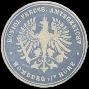 Bild des Verkufers fr Siegelmarke K. Pr. Amtsgericht Homburg v.d. Hhe zum Verkauf von Veikkos
