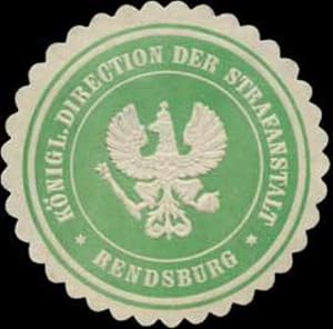 Bild des Verkufers fr Siegelmarke Knigl. Direction der Strafanstalt Rendsburg zum Verkauf von Veikkos