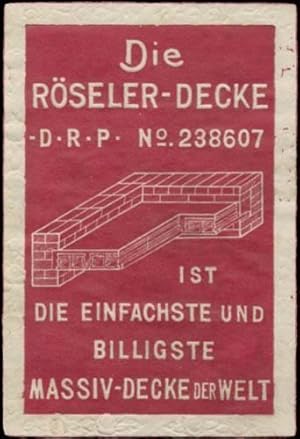 Seller image for Reklamemarke Rseler-Decke - Hausbau for sale by Veikkos