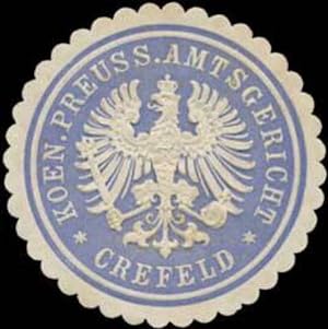 Seller image for Siegelmarke K.Pr. Amtsgericht Crefeld for sale by Veikkos