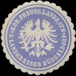 Bild des Verkufers fr Siegelmarke K.Pr. Landrath des Landkreises Dsseldorf zum Verkauf von Veikkos