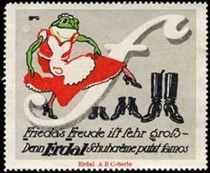 Seller image for Reklamemarke Erdal Frosch - Buchstabe F for sale by Veikkos