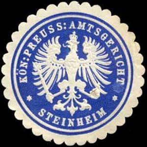 Seller image for Siegelmarke Kn. Preuss. Amtsgericht Steinheim for sale by Veikkos