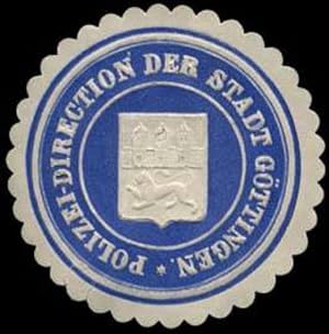 Seller image for Siegelmarke Polizei - Direction der Stadt Gttingen for sale by Veikkos