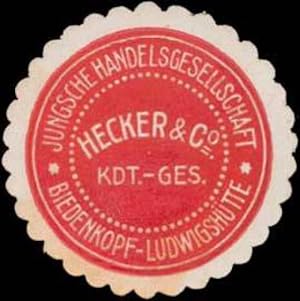 Bild des Verkufers fr Reklamemarke Jungsche Handelsgesellschaft Hecker & Co. KG zum Verkauf von Veikkos