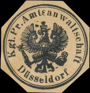 Bild des Verkufers fr Siegelmarke K.Pr. Amtsanwaltschaft Dsseldorf zum Verkauf von Veikkos