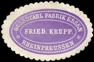 Bild des Verkufers fr Siegelmarke Friedrich Krupp Gussstahl Fabrik Essen - Rheinpreussen zum Verkauf von Veikkos