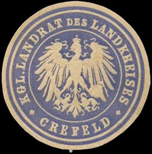 Seller image for Siegelmarke K. Landrat des Landkreises Krefeld for sale by Veikkos