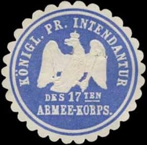 Image du vendeur pour Siegelmarke K.Pr. Intendantur des 17ten Armee-Korps mis en vente par Veikkos