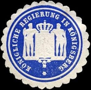 Bild des Verkufers fr Siegelmarke K. Regierung in Knigsberg/Preuen zum Verkauf von Veikkos