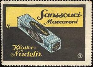 Imagen del vendedor de Reklamemarke Sanssouci - Maccaroni - Kloster - Nudeln a la venta por Veikkos