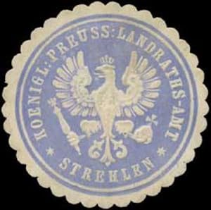 Bild des Verkufers fr Siegelmarke K.Pr. Landraths-Amt Strehlen zum Verkauf von Veikkos