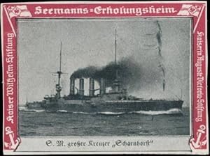 Bild des Verkufers fr Reklamemarke S.M. groer Kreuzer Scharnhorst zum Verkauf von Veikkos