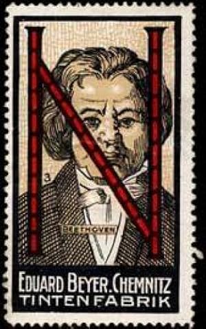 Seller image for Reklamemarke Ludwig van Beethoven for sale by Veikkos