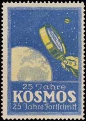 Bild des Verkufers fr Reklamemarke 25 Jahre Kosmos zum Verkauf von Veikkos