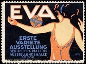 Bild des Verkufers fr Reklamemarke Erste Variete Ausstellung EVA zum Verkauf von Veikkos