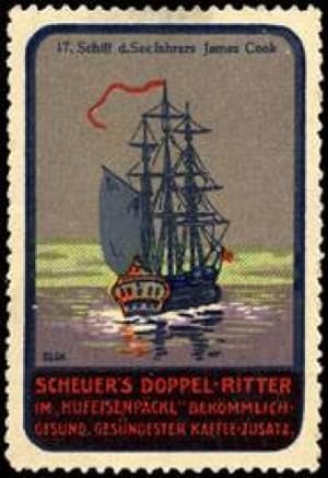 Seller image for Reklamemarke 17. Schiff des Seefahrers James Cook for sale by Veikkos