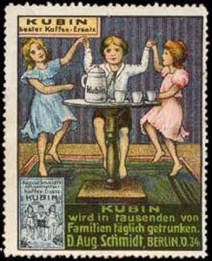 Seller image for Reklamemarke Kinder tanzen mit Kaffee-Ersatz Kubin for sale by Veikkos