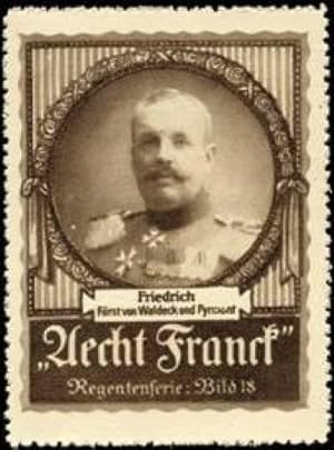 Image du vendeur pour Reklamemarke Friedrich - Frst von Waldeck und Pyrmont mis en vente par Veikkos