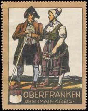 Bild des Verkäufers für Reklamemarke Alte bayerische Volkstrachten Oberfranken zum Verkauf von Veikkos