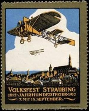 Immagine del venditore per Reklamemarke Volksfest Straubing (Flugzeug) venduto da Veikkos