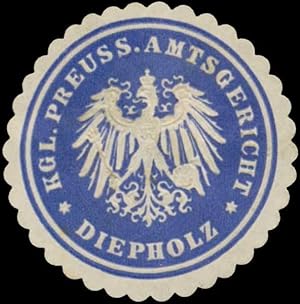 Bild des Verkufers fr Siegelmarke K.Pr. Amtsgericht Diepholz zum Verkauf von Veikkos