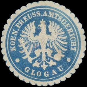 Bild des Verkufers fr Siegelmarke K.Pr. Amtsgericht Glogau zum Verkauf von Veikkos