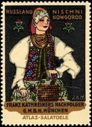 Seller image for Reklamemarke Russland Nischni Nowgorod Tracht for sale by Veikkos