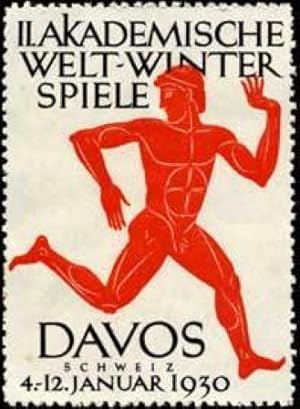 Seller image for Reklamemarke II. Akademische Welt - Winter Spiele - Wintersport for sale by Veikkos
