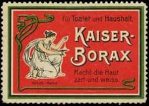 Image du vendeur pour Reklamemarke Kaiser Borax Seife mis en vente par Veikkos