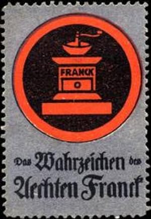 Seller image for Reklamemarke Kaffeemhle - Das Wahrzeichen des Aechten Franck Kaffees for sale by Veikkos