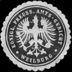 Seller image for Siegelmarke Kniglich Preussisches Amts - Gericht - Weilburg for sale by Veikkos