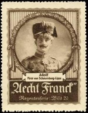 Image du vendeur pour Reklamemarke Adolf - Frst von Schaumburg - Lippe mis en vente par Veikkos