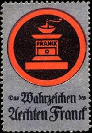 Seller image for Reklamemarke Kaffeemhle - Das Wahrzeichen des Aechten Franck Kaffees for sale by Veikkos