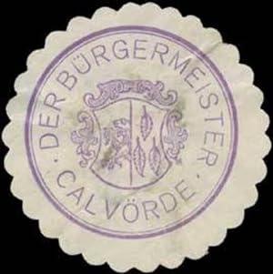 Imagen del vendedor de Siegelmarke Der Brgermeister Calvrde a la venta por Veikkos