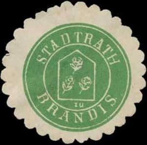 Bild des Verkufers fr Siegelmarke Stadtrath zu Brandis zum Verkauf von Veikkos