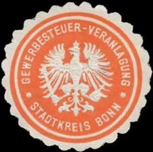 Bild des Verkufers fr Siegelmarke Gewerbesteuer-Veranlagung Stadtkreis Bonn zum Verkauf von Veikkos