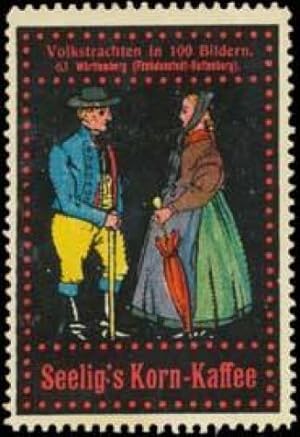 Seller image for Reklamemarke Tracht aus Wrttemberg (Freudenstadt-Rottenburg) for sale by Veikkos