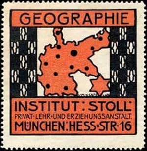 Bild des Verkufers fr Reklamemarke Institut fr Geographie zum Verkauf von Veikkos