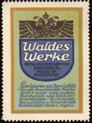 Bild des Verkufers fr Reklamemarke Waldes - Werke fr Bekleidung zum Verkauf von Veikkos